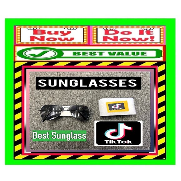 ✅🆕🚨🔴🌸S🌸A🌸L🌸E🌸❗️🔴📢TIK TOK Aviator SUNGLASSES Unisex EYEWEAR🟢BUY NOW❗💸 - Picture 6 of 16